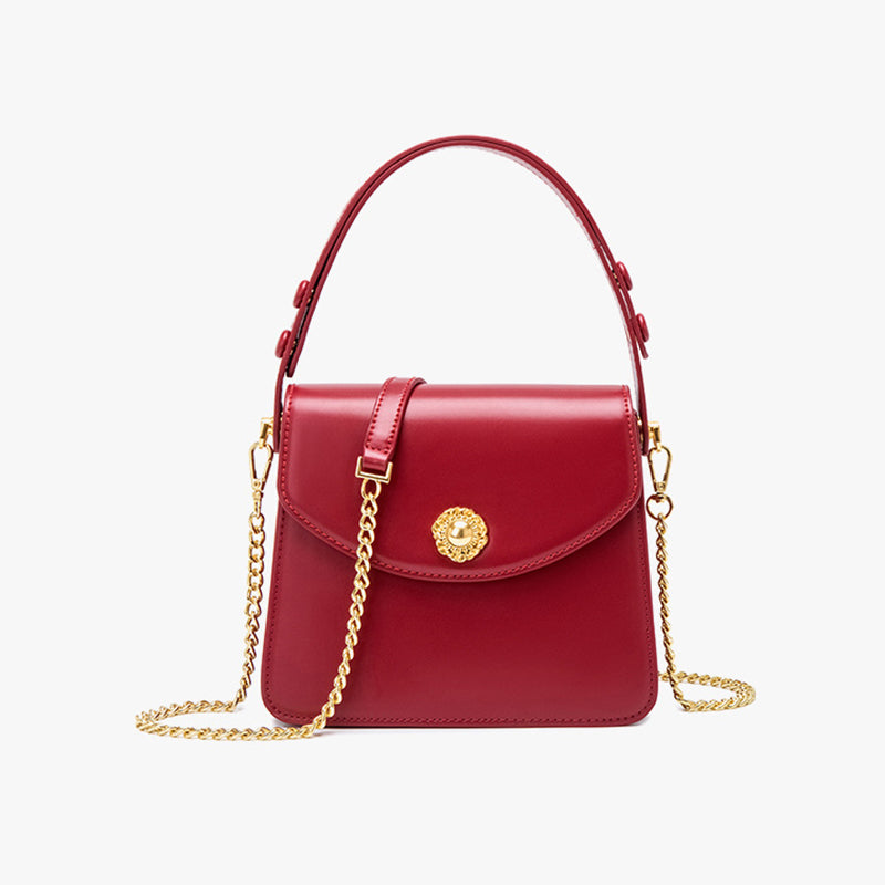 Women’s Vegan Leather Shoulder Bag with Crossbody Chains image