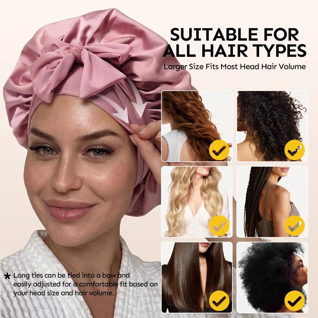 Lovocross Satin Hair Bonnet for Multiple Used