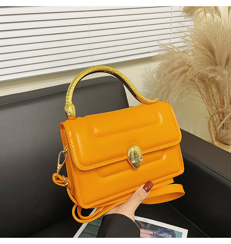 Women’s Snake Top Handle Shoulder Handbags image 4
