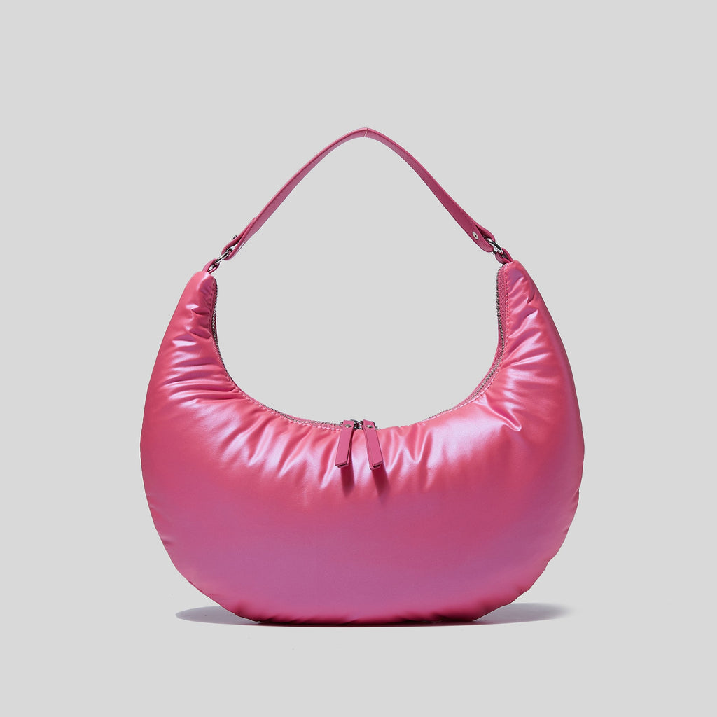 Women’s Padded Puffer Half Moon Hobo Baguette Bags image