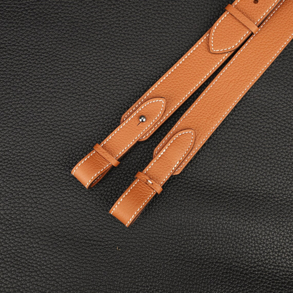 Hermès Style Etoupe (18) Togo Leather Adjustable Bandoulière: Compatible Shoulder/Crossbody Strap for Picotin & Lindy Bags