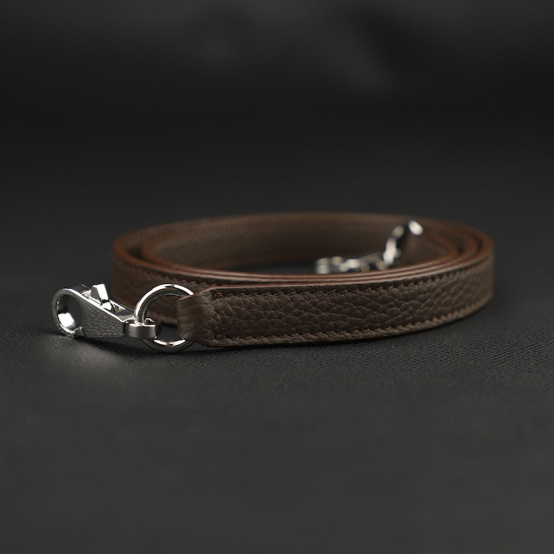 Hermès Style Clemence Leather Bandoulière (16mm Slim): Compatible Crossbody/Shoulder Strap for Small & Mini Bags