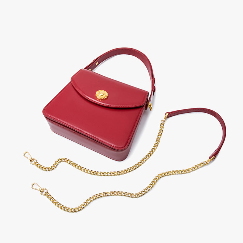 Women’s Vegan Leather Shoulder Bag with Crossbody Chains image 5
