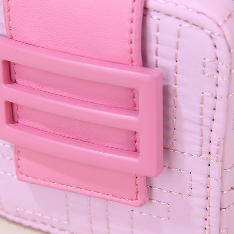 Women’s Pink Braided Top Handle Mini Handbags image 8