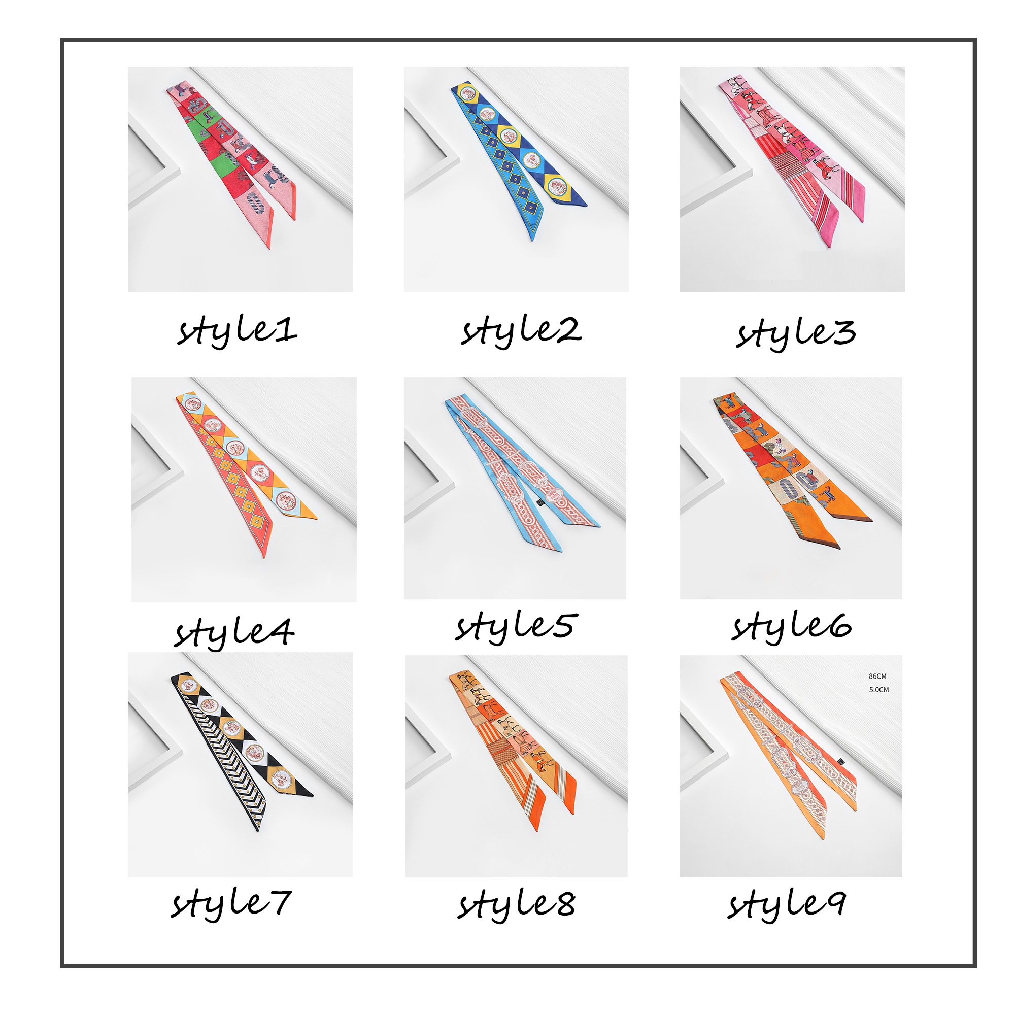 Versatile Silk Scarf - Elegant Handbag Handle Strap or Hand Accessory, Lightweight and Fashionable