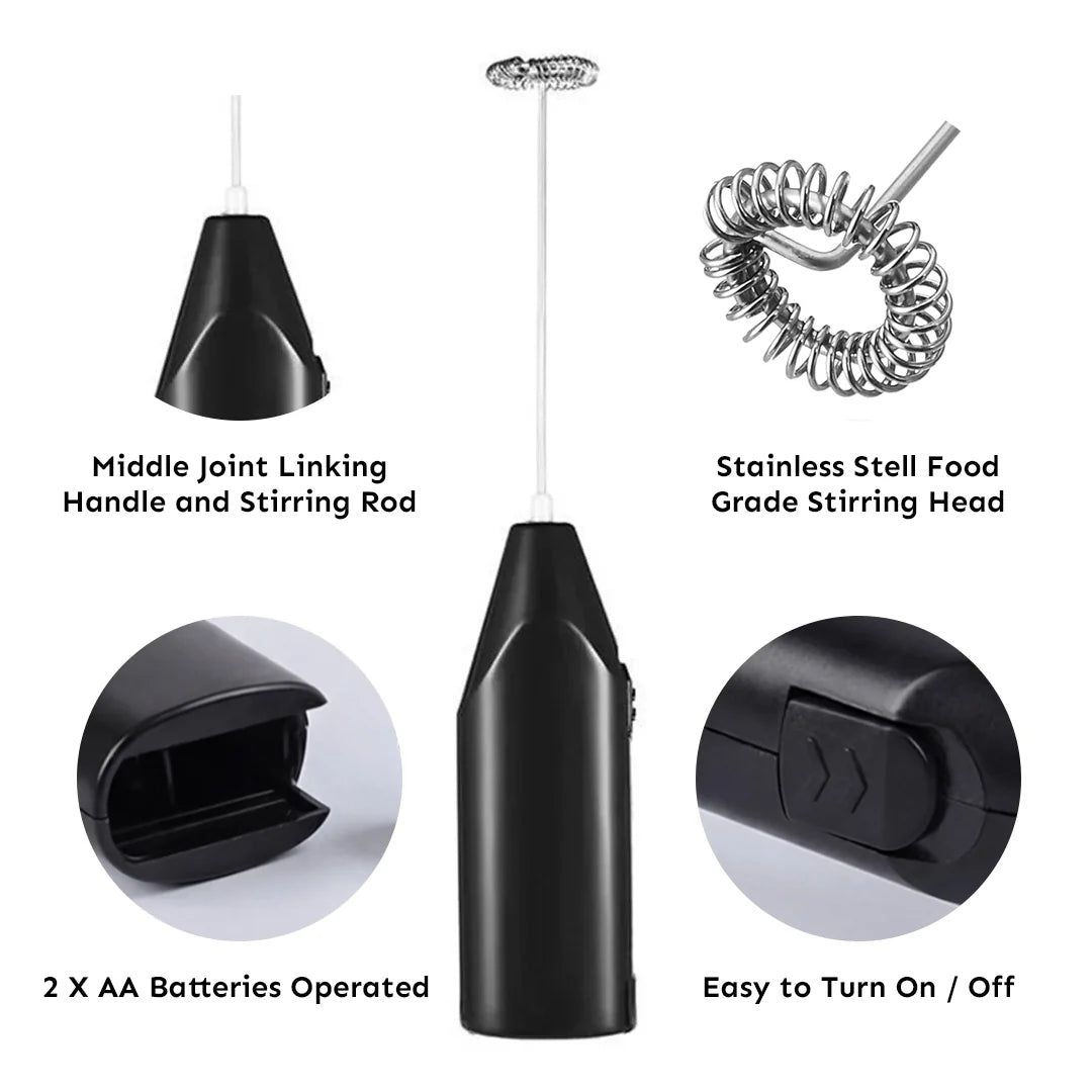 Portable Stainless Steel Electric Milk Frother