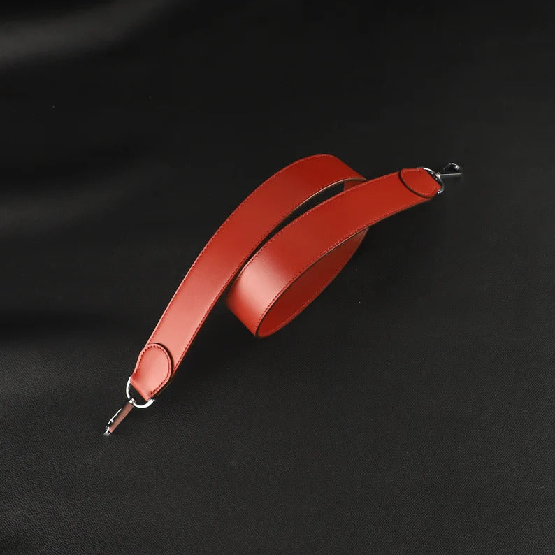 Hermès Style Black Box Calf Leather Bandoulière (38mm Wide): Compatible Shoulder Strap Replacement for Kelly Bags