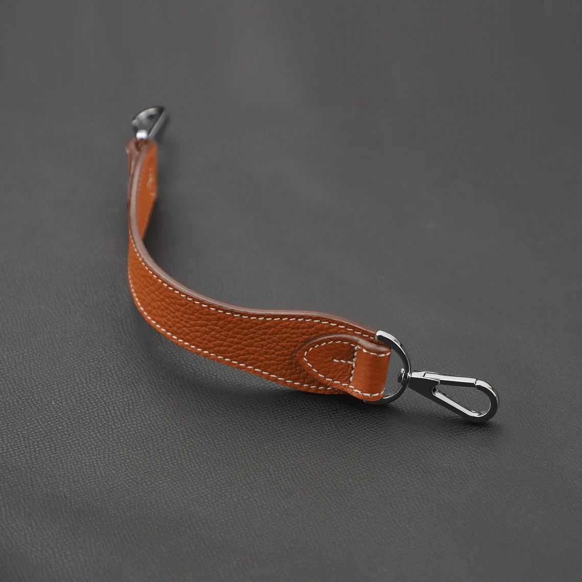 Artisanal Togo Leather Bandoulière (30mm Wide): Hand-Stitched Short Crossbody/Top Handle Strap Upgrade