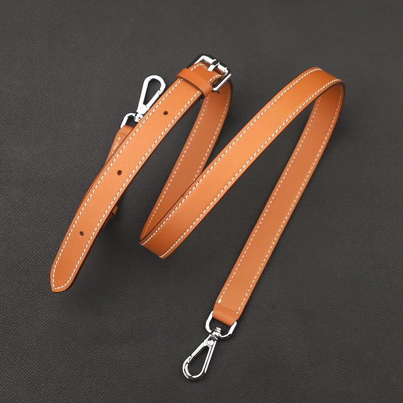 Hermès Style Swift Leather Adjustable Bandoulière (18mm Slim): Compatible Crossbody/Shoulder Strap
