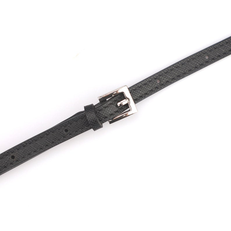 Hermès Style Cross-Grain Leather Adjustable Bandoulière (10mm Ultra-Slim): Replacement Crossbody Strap for Mini Bags