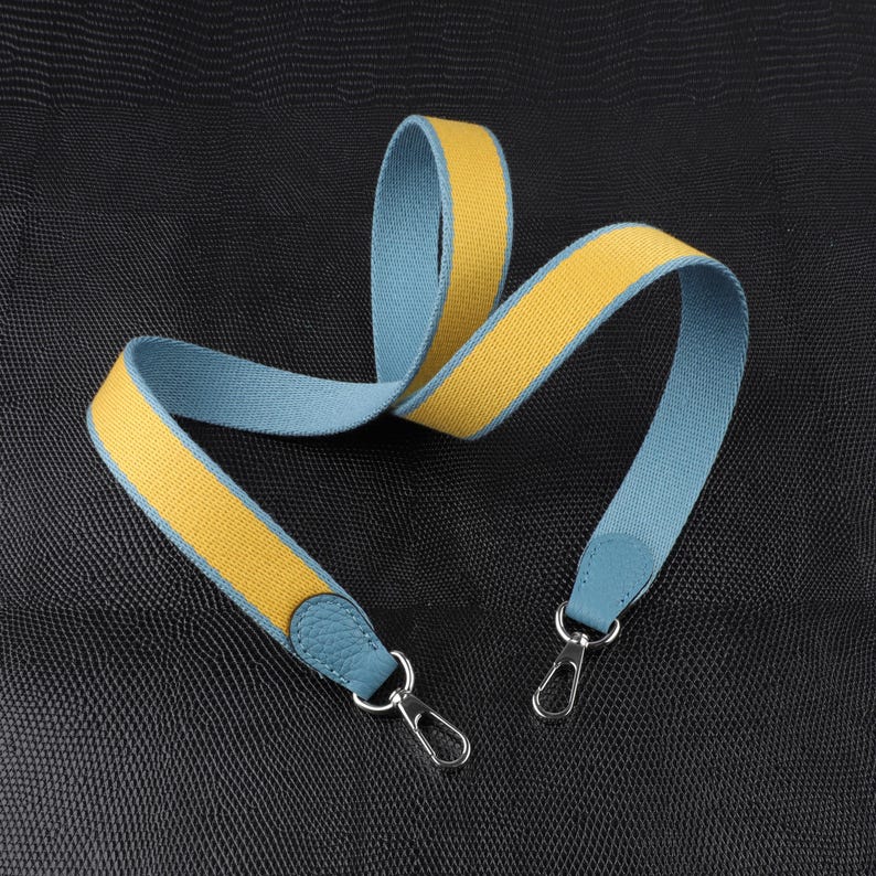 25mm Bi-color canvas shoulder and clemence leather shoulder strap for evelyn TPM,34 colors avaliable