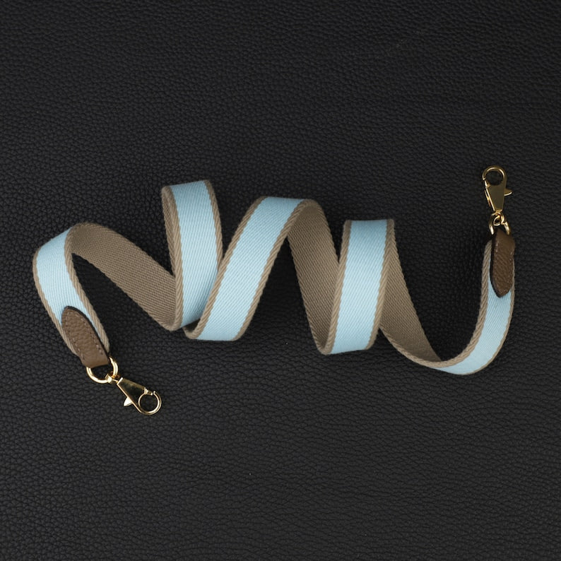 25mm Bi-color canvas shoulder bag strap for evelyn TPM