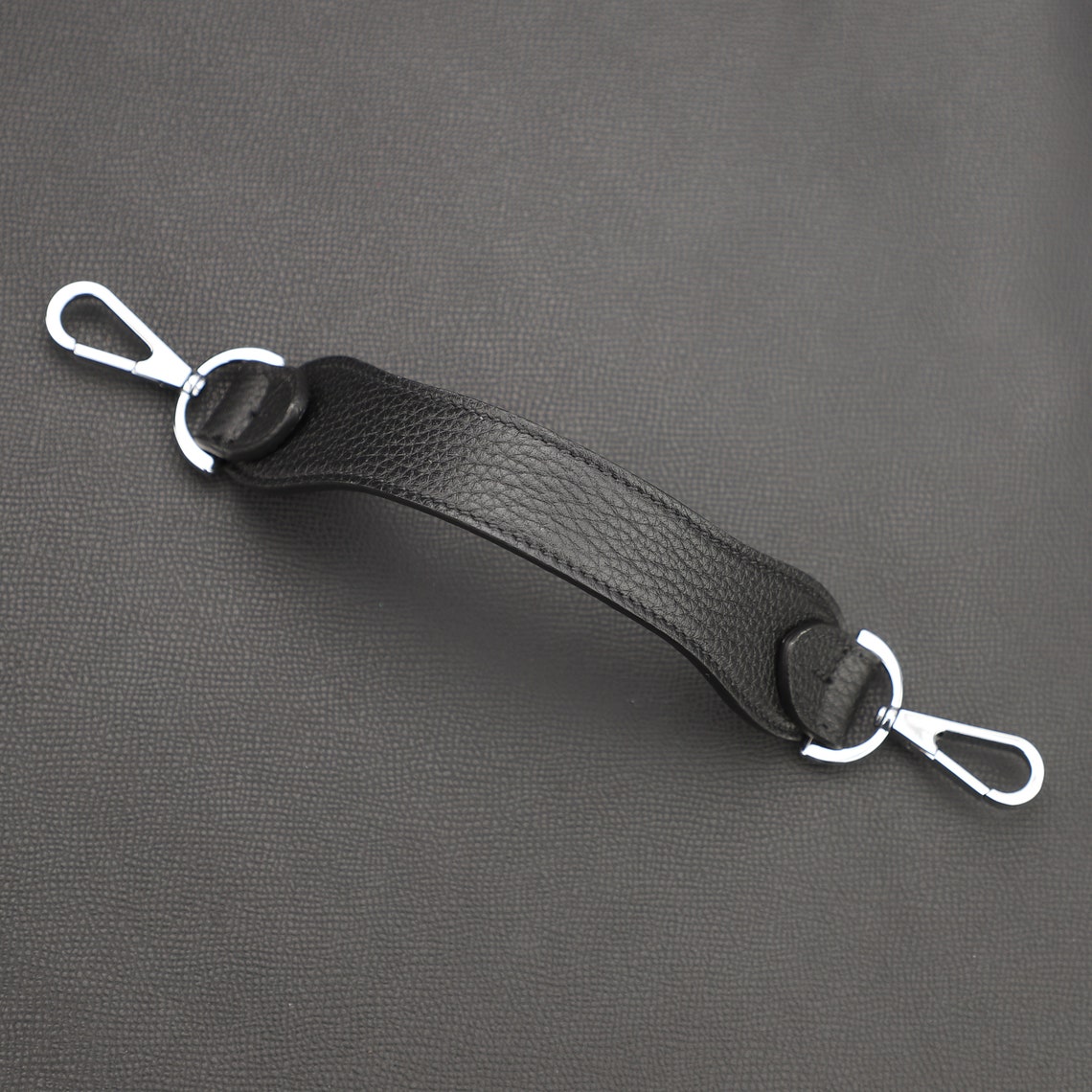 Artisanal Togo Leather Bandoulière (30mm Wide): Hand-Stitched Short Crossbody/Top Handle Strap Upgrade