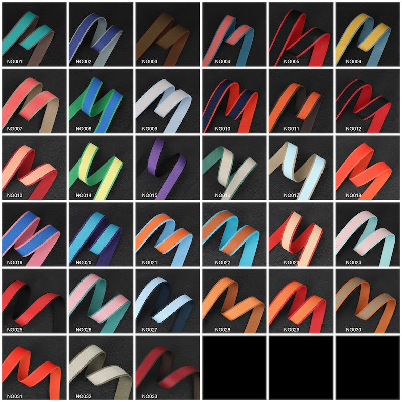 25mm Bi-color canvas shoulder bag strap for evelyn TPM