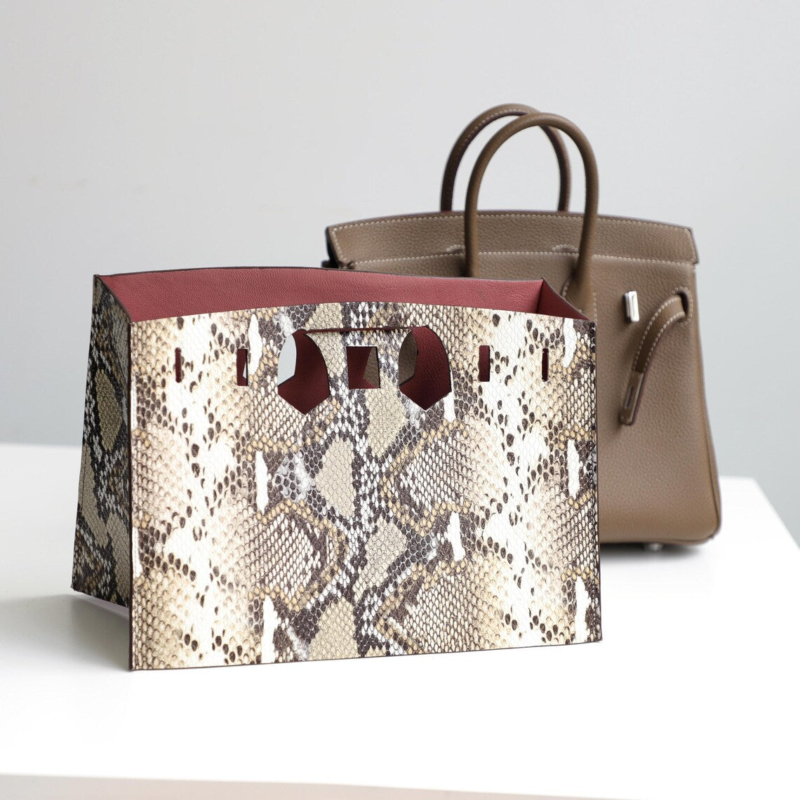 Embossed Leather Birkin Cover: Customizable Crocodile, Python, Ostrich Textures