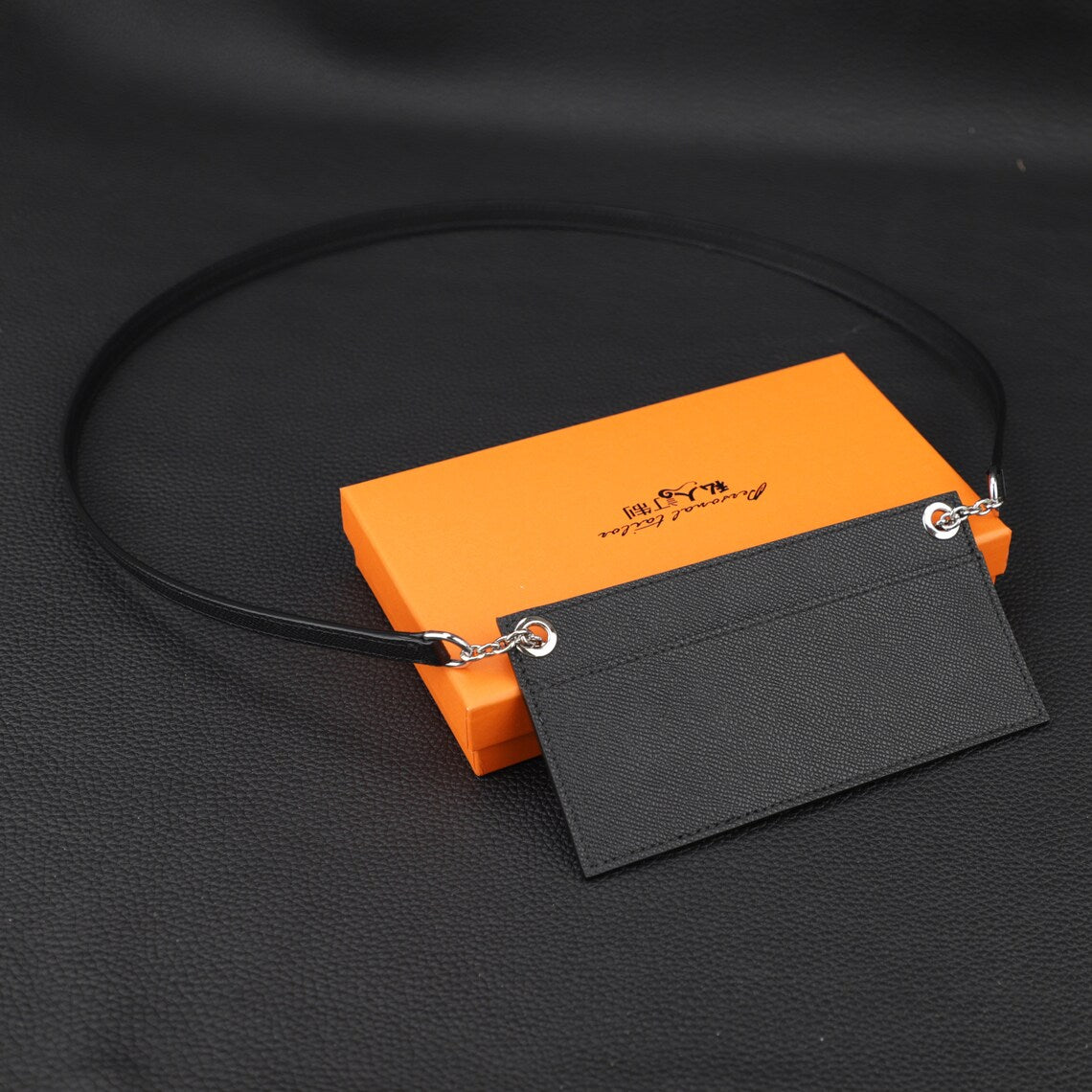 Epsom Leather Wallet Insert & Shoulder Strap: Crossbody Purse Strap