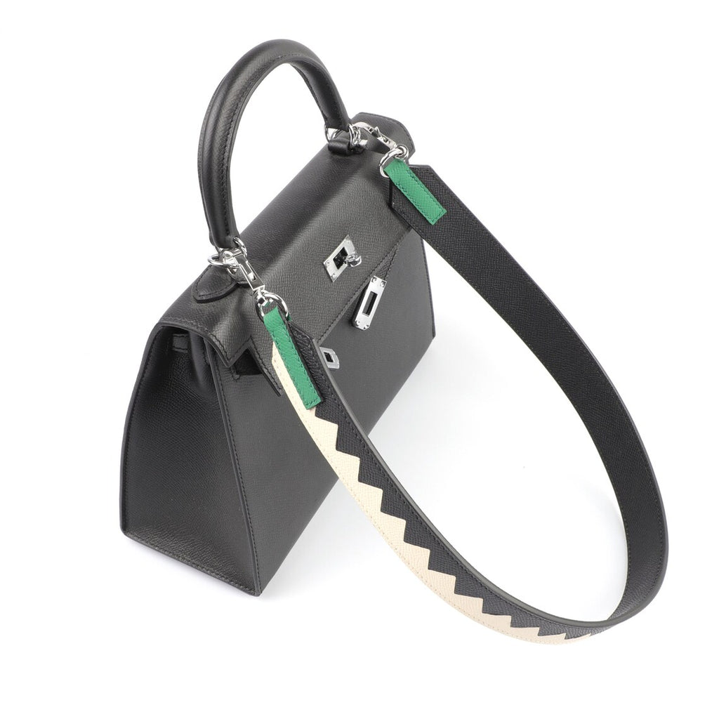 Artisanal Epsom Leather Bandoulière (30mm Wide): Hand-Stitched Color-Matched Shoulder Strap Upgrade