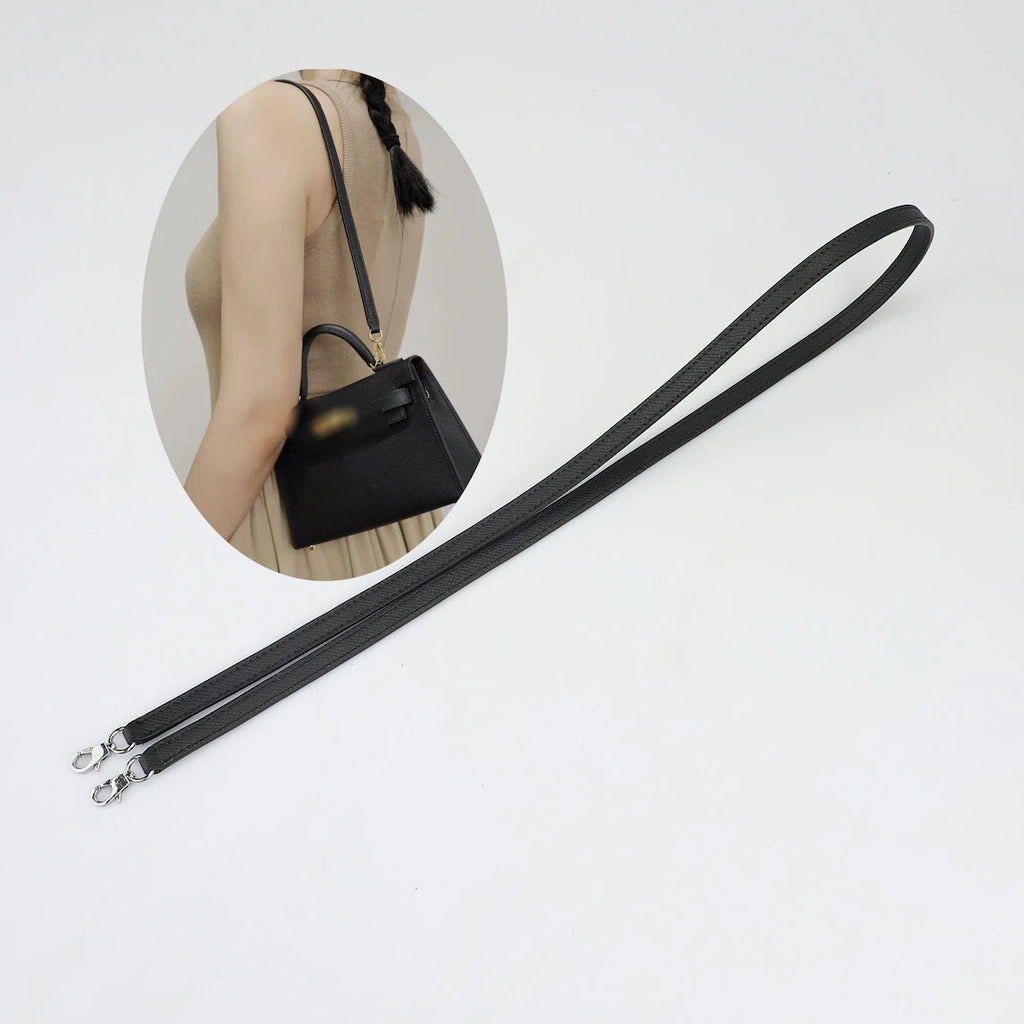 Artisanal Epsom Leather Bandoulière (10mm Ultra-Slim): Hand-Stitched Crossbody Strap Compatible with Mini Kelly II Bag