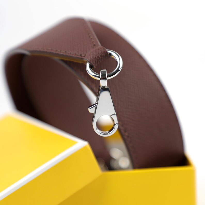 Artisanal Epsom Leather Bandoulière (40mm Wide): Hand-Stitched Shoulder Strap Compatible with Birkin & Travel Bags