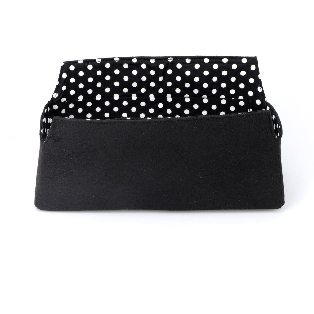 Felt Bag Organizer: Polka Dot Cotton Liner, Bolide Bag Insert