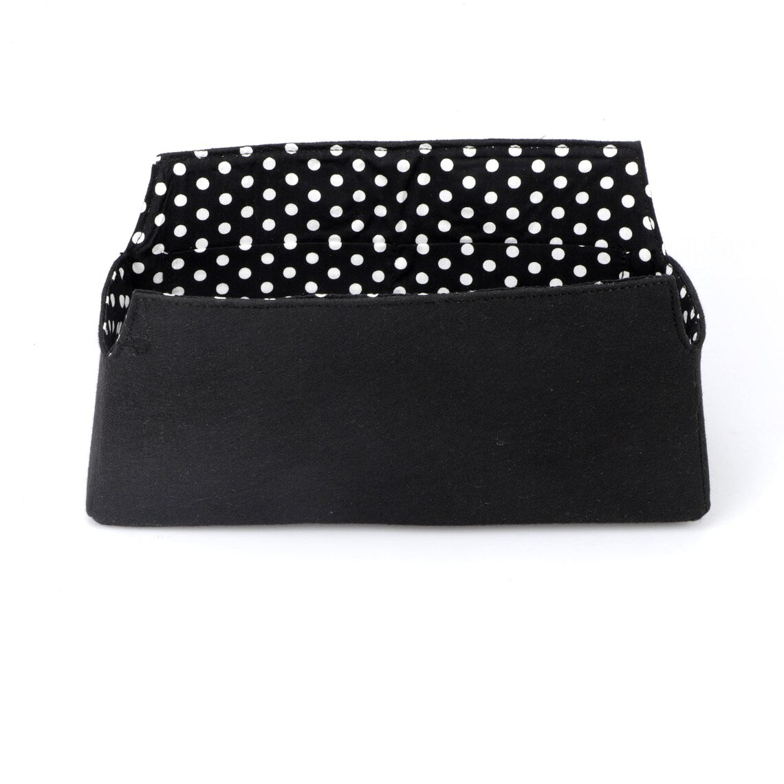 Felt Bag Organizer: Polka Dot Cotton Liner, Bolide Bag Insert