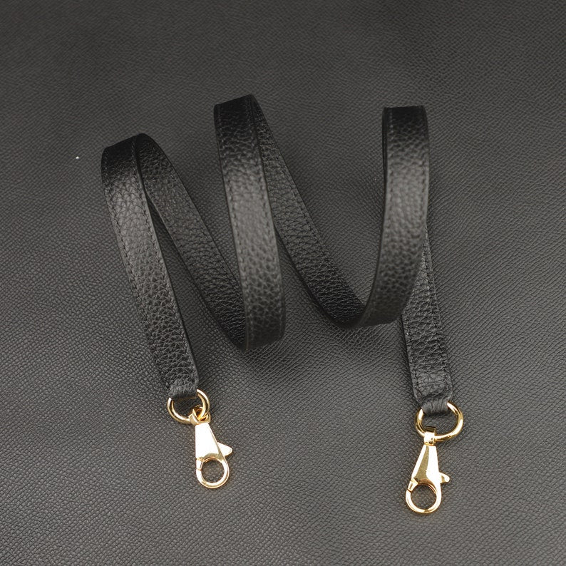 Hermès Style Clemence Leather Bandoulière (16mm Slim): Compatible Crossbody/Shoulder Strap for Small & Mini Bags