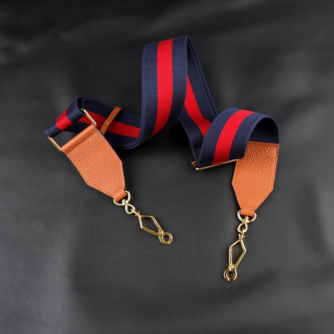 50mm Adjustable crossbody strap for Padlock Saddle Shoulder Bag Coated Canvas and Leather