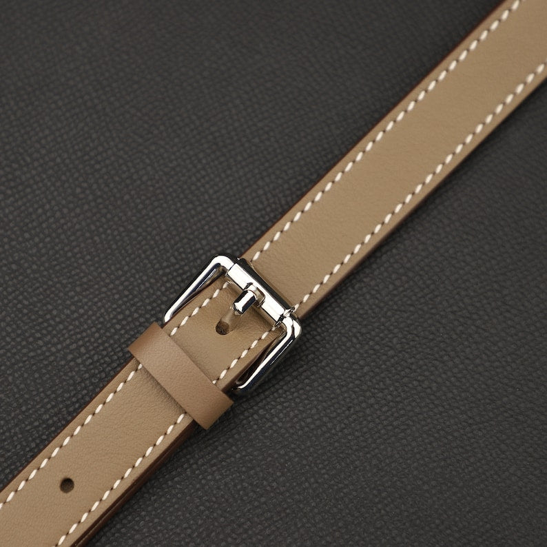 Hermès Style Swift Leather Adjustable Bandoulière (18mm Slim): Compatible Crossbody/Shoulder Strap