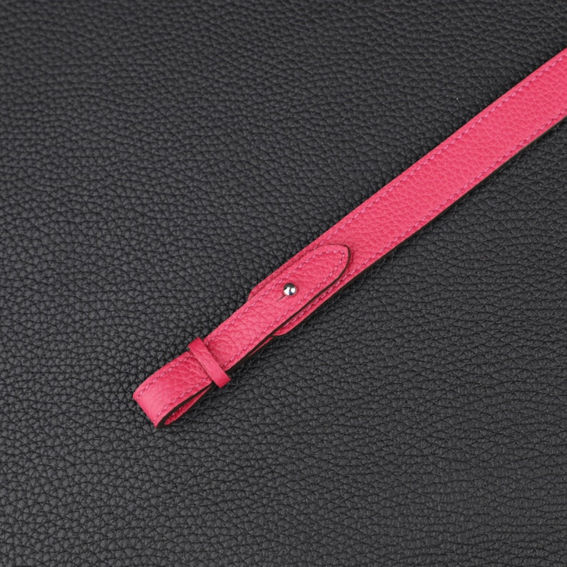 Hermès Style Togo Leather Bandoulière (20mm Slim): Compatible Shoulder/Crossbody Strap Replacement for Picotin & Evelyn TPM