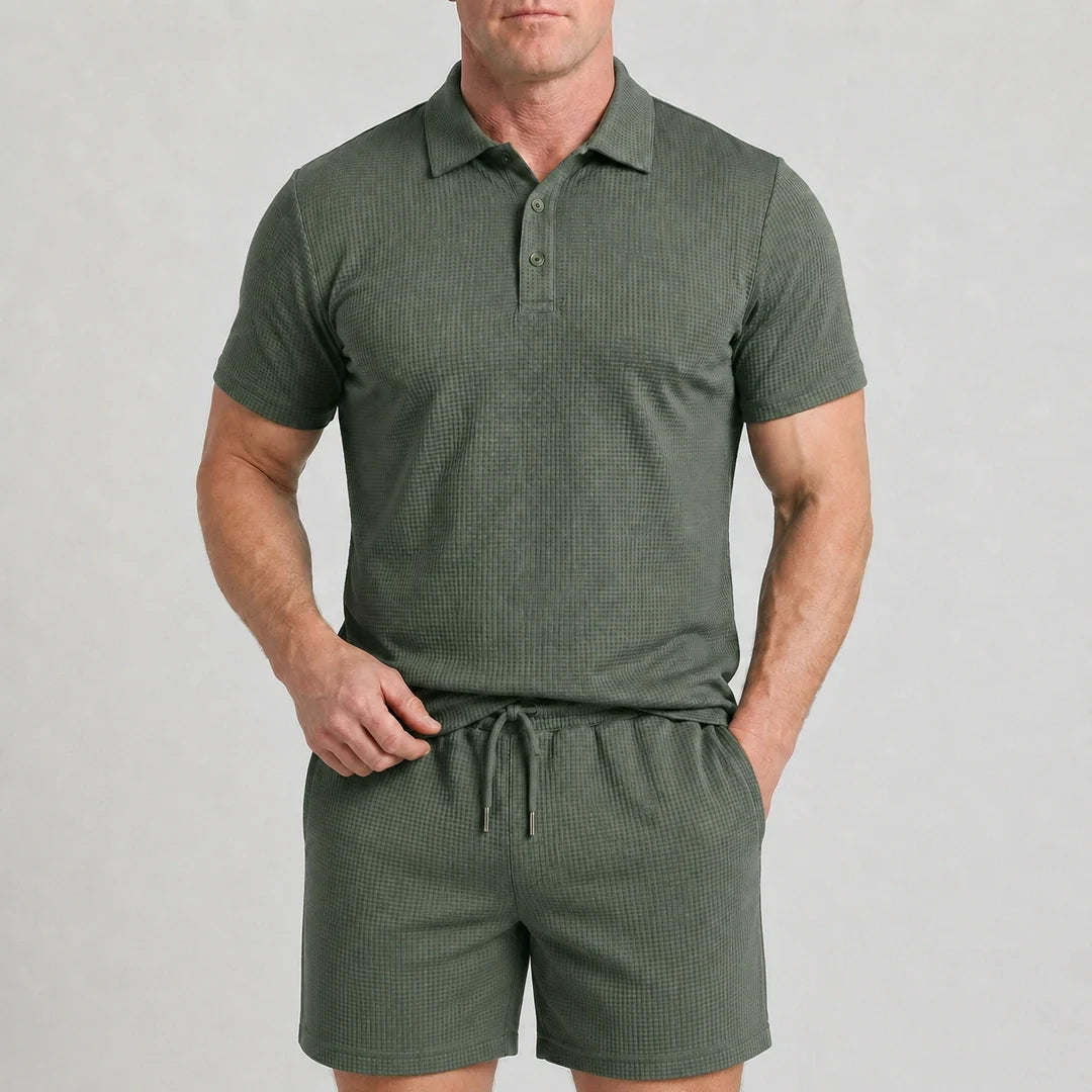 Capri Set – Men’s Ultra Comfortable Shorts and Polo Shirt