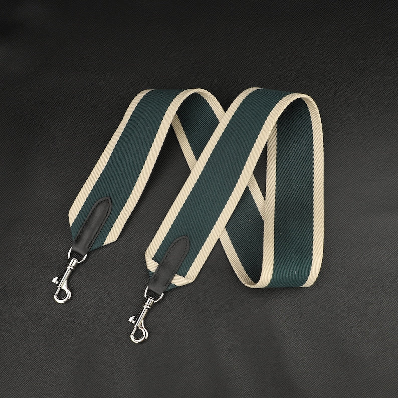 Textile & Calfskin Bag Strap: 2" Wide, Crossbody or Shoulder