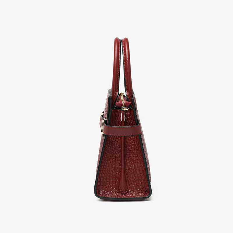 Women’s Genuine Leather Croc Print Satchel Bags image 2