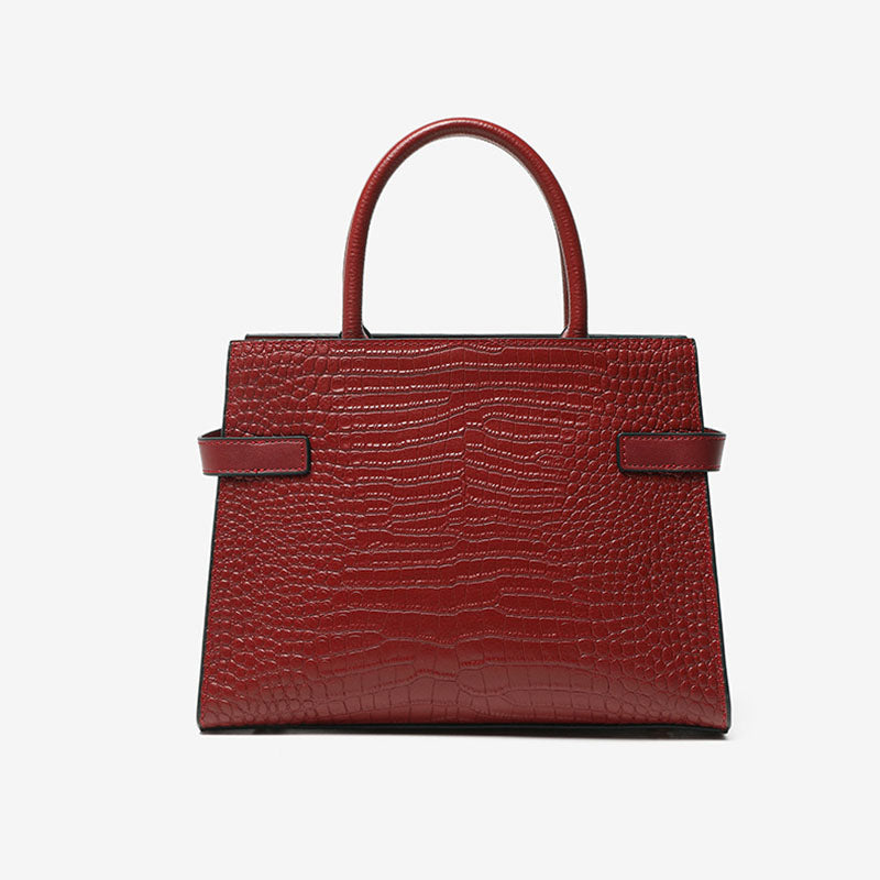 Women’s Genuine Leather Croc Print Satchel Bags image 3