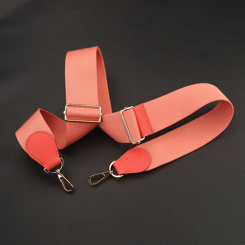 50mm Adjustable Canvas Bag Strap: Leather Crossbody, Guitar Strap