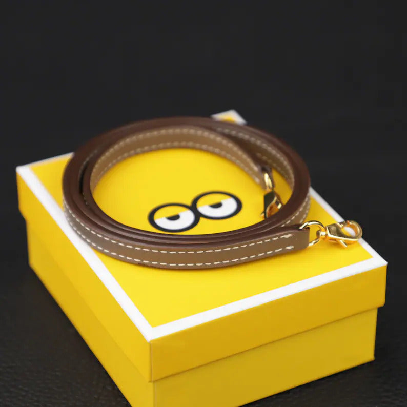 Artisanal Epsom Leather Bandoulière (10mm Ultra-Slim): Hand-Stitched Crossbody Strap Compatible with Mini Kelly II Bag