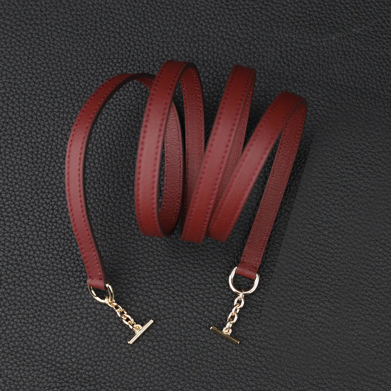 Custom Leather Shoulder Strap: Epsom, Evercolor, Togo, Swift Leather
