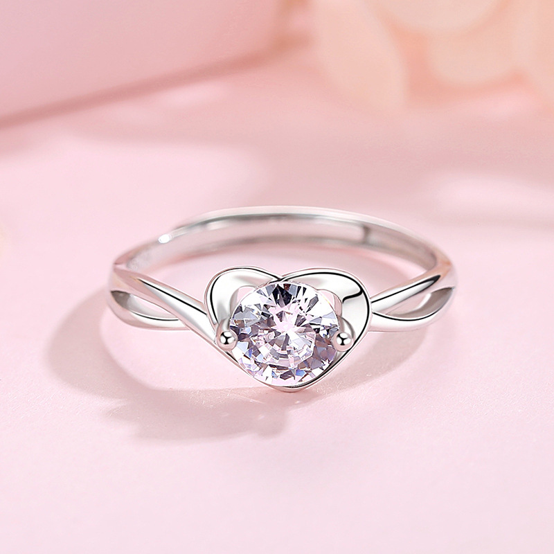 Zircon Heart Ring