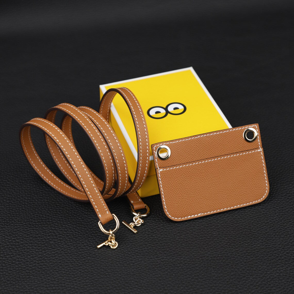 Epsom Leather Wallet Insert with Strap for Constance Slim Wallet