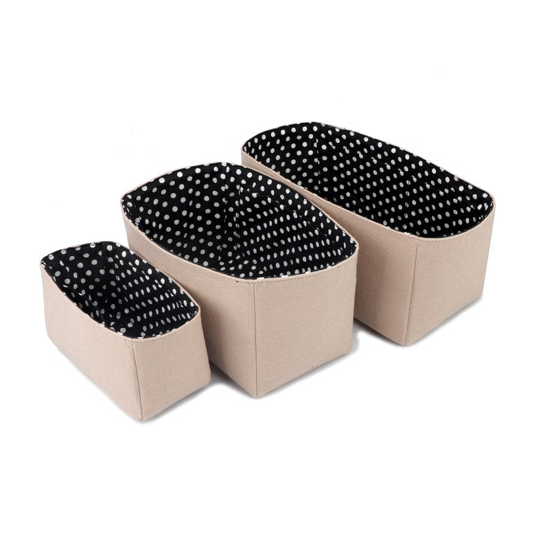 Felt Lindy Bag Organizer: Polka Dot Cotton Liner Insert