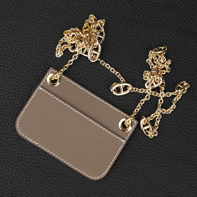 Epsom Leather Wallet Insert with Strap for Constance Slim Wallet