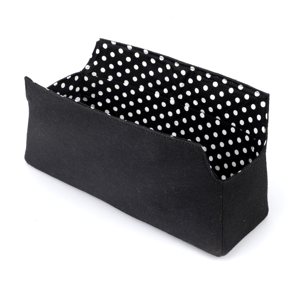 Felt Bag Organizer: Polka Dot Cotton Liner, Bolide Bag Insert