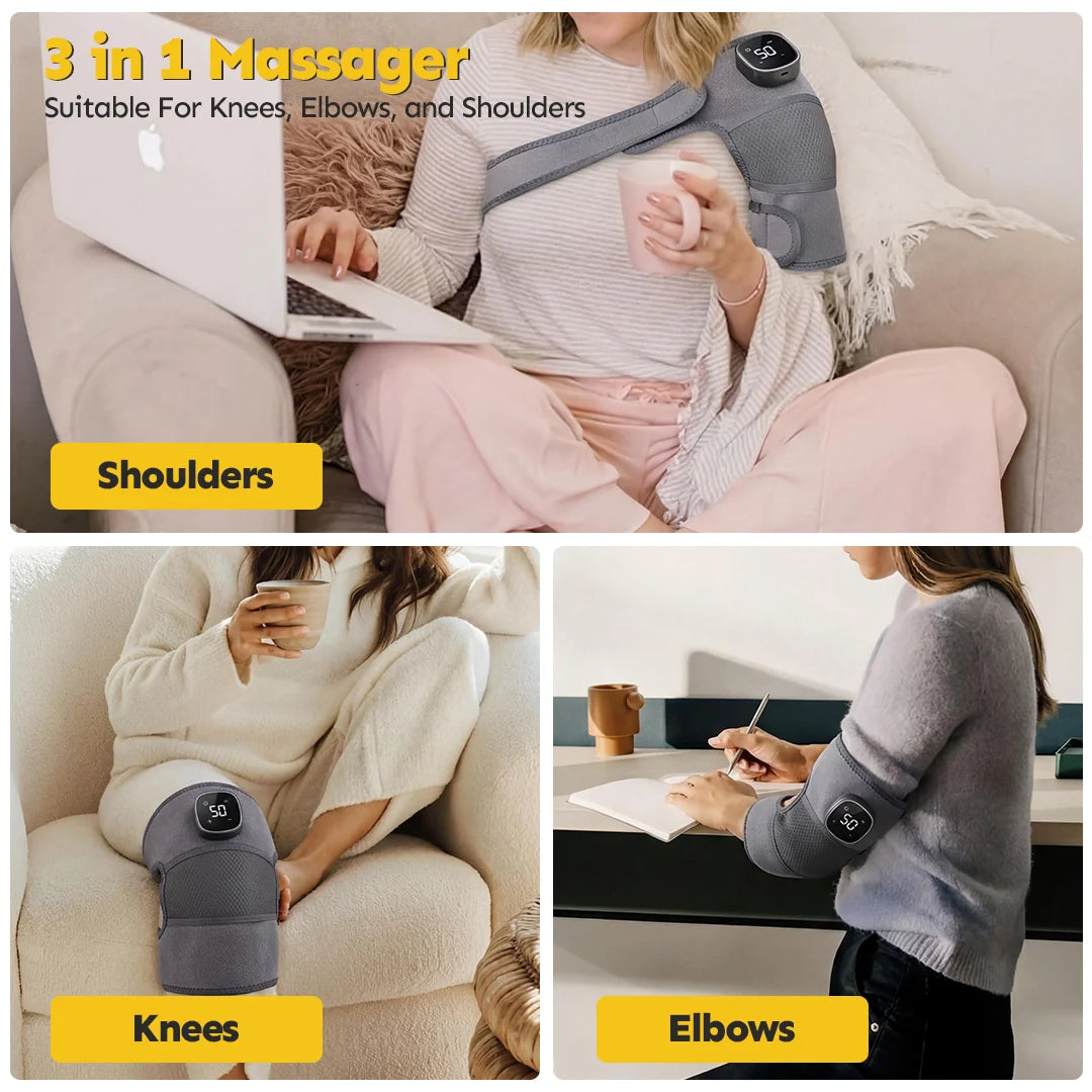 3-In-1 Cordless Heating Knee Massager