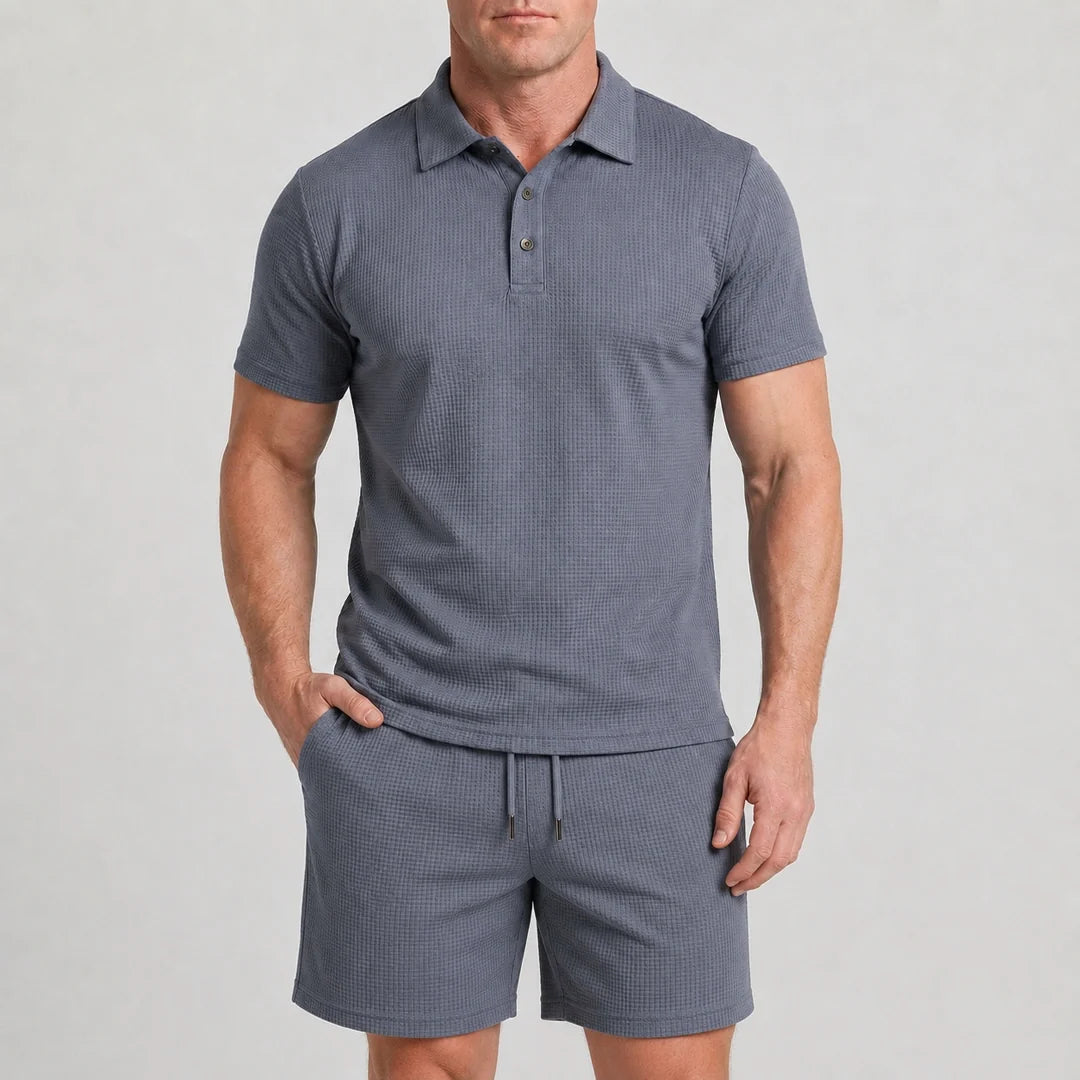 Capri Set – Men’s Ultra Comfortable Shorts and Polo Shirt