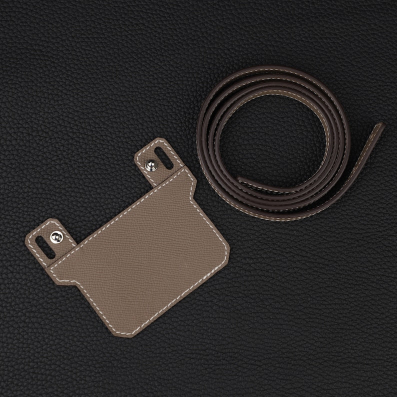 Epsom Leather Shoulder Strap: 12mm Wallet Crossbody Strap
