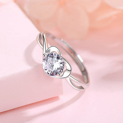Zircon Heart Ring
