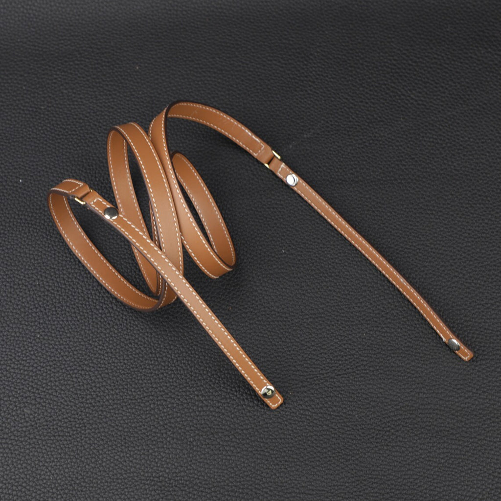 Luxury Swift Leather Bandoulière (15mm Slim): Compatible Crossbody Strap Replacement for Triomphe & Small Designer Bags