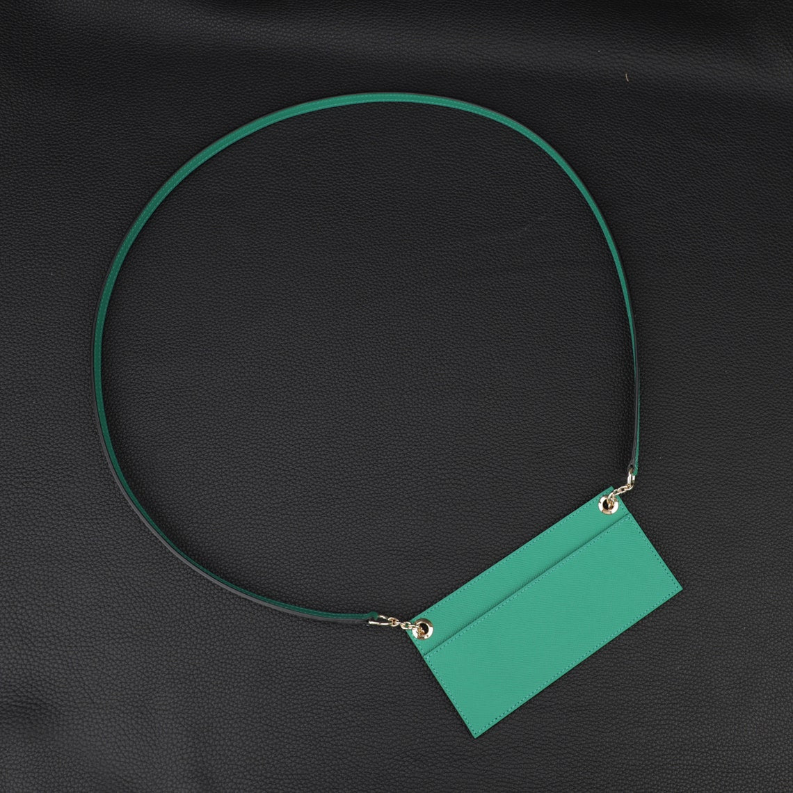 Epsom Leather Wallet Insert & Shoulder Strap: Crossbody Purse Strap