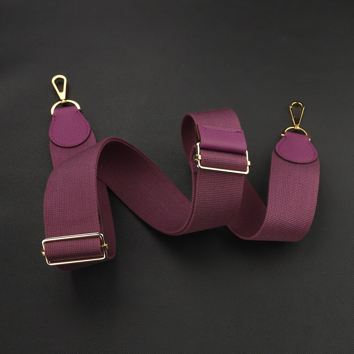 50mm Adjustable Canvas Bag Strap: Leather Crossbody, Guitar Strap