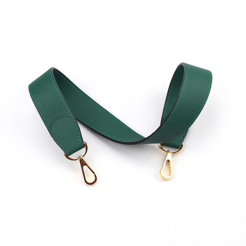 Hermès Style Togo Leather Bandoulière (38mm Wide): Compatible Shoulder Strap Replacement for Kelly Bag