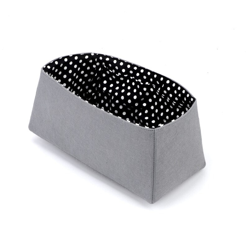 Felt Birkin Bag Organizer: Polka Dot Cotton Liner